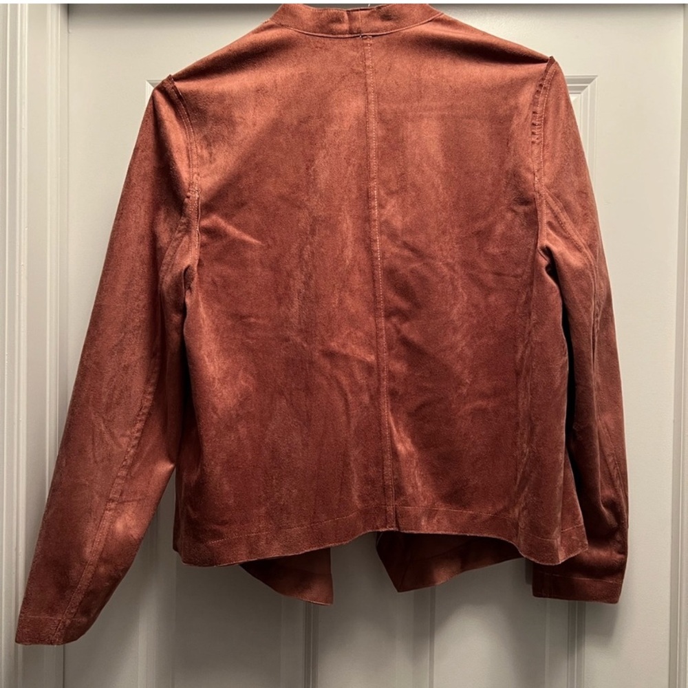NWOT Rosy Pink Faux Suede/Leather Reversible Jacket - Picture 2 of 2